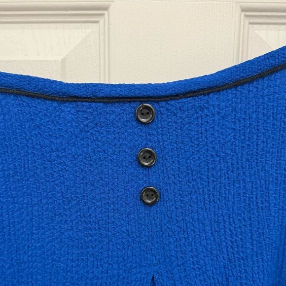 Ali Miles Women’s Bell Sleeve Lagenlook Tunic Royal Blue Size 3X Flowy Artsy - Picture 2 of 7